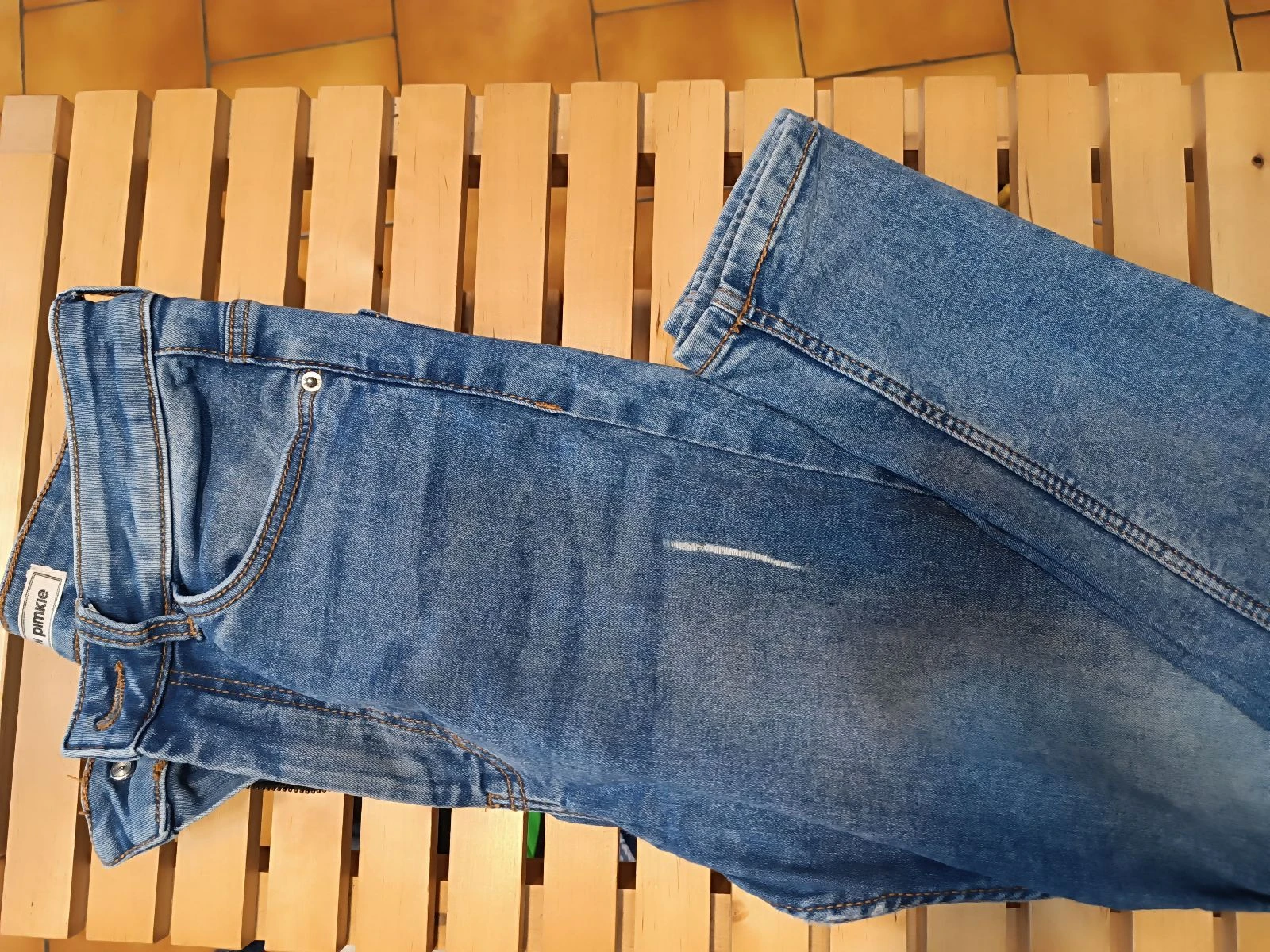 Jeans slim stretch de talle alta Denim - Talla XS – photo 6